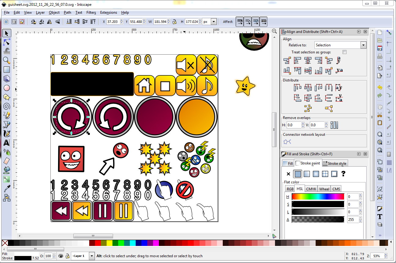 Utilising Inkscape's vector art for making games.